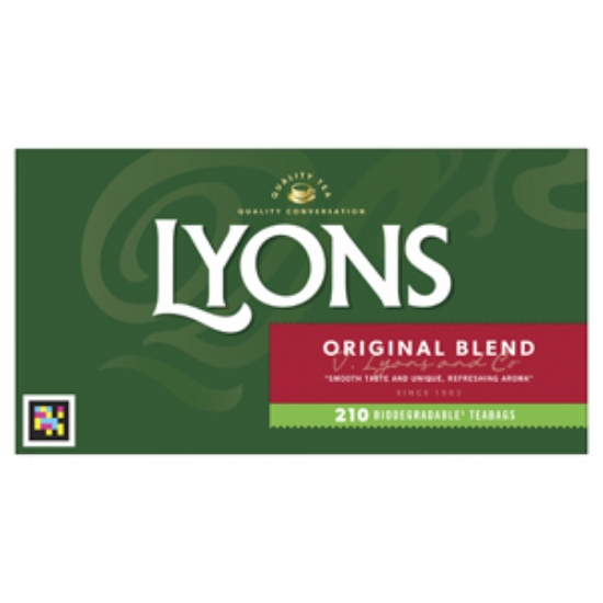 Picture of Lyons Green Tea Bags (Original) 210s  609g X4